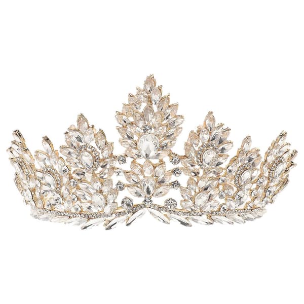 Barok bryllupskrone brudehoved tiara rhinsten til kvinder