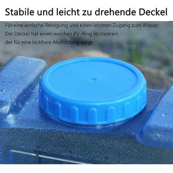 Vattendunk, 5,5L vattenbehållare med kran, campingvattentank med handtag, vattendispenser med kran, dricksvattendunk, camping, dricksvatten
