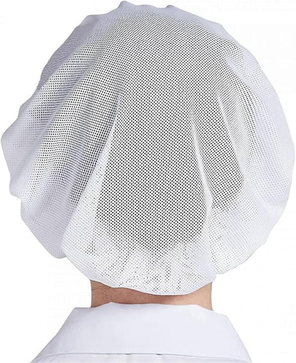 3-pack kockmössa, köksmatlagning, kockhatt, matservering, hårnät (54-56 cm), vit (LGL)