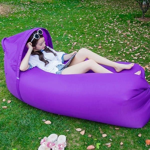 Luftsofa / LayBag med solbeskyttelse - Oppustelig_MGF Lilla Purple