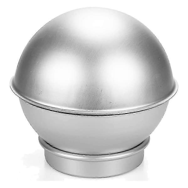 4 stk/sæt rund 3D-kugleformet kageform i aluminium, bageværktøj, kageform Silver