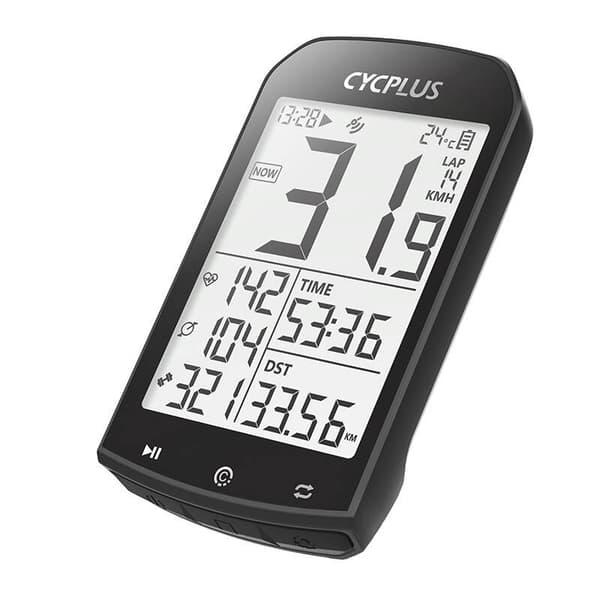 GPS cykelcomputer Cycplus M1 - kompatibel med Strava, Trainingpeaks osv.
