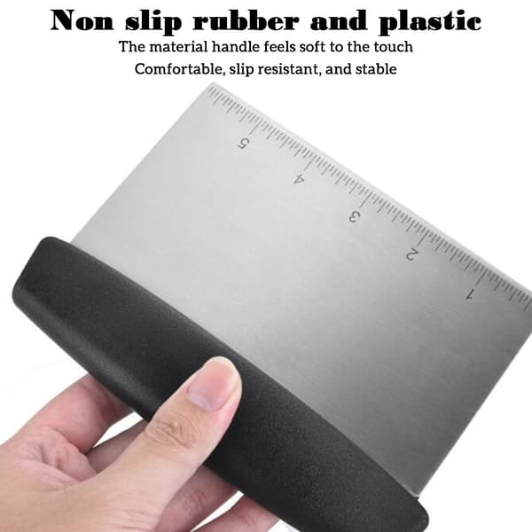 Multifunksjonell deigskrape i rustfritt stål med skala, pizzadeigskjærer, skrape/hakker for baking, 1 stk 1PCs
