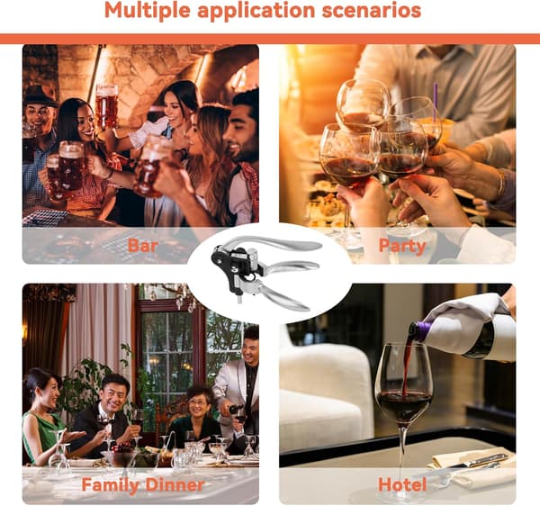 Wine Corkscrew. Wine Cork Set, Foil Cutter and Vacuum Cork G