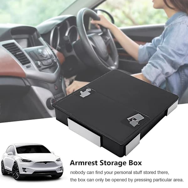 För Y Center Console Organizer Armstöd Förvaringslåda 3 Tillbehör