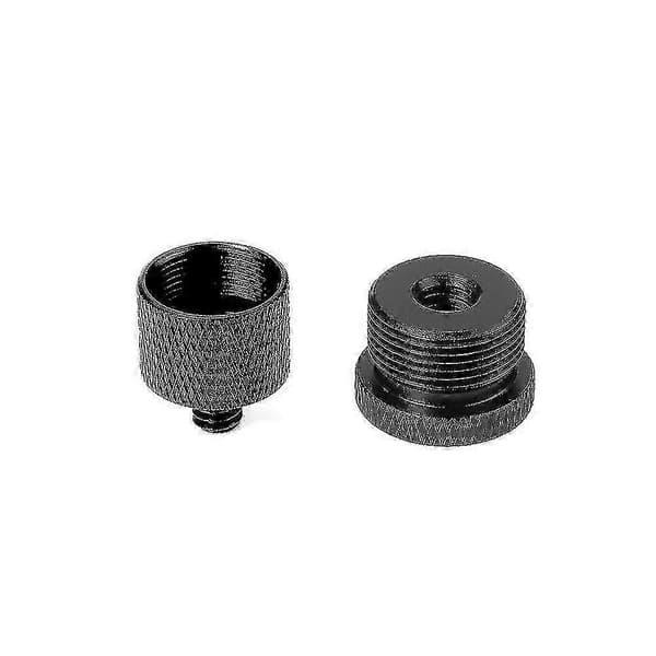 8 stk. mikrofongevindadapter 5/8 adaptermøtrik 1/4 til 3/8 mikrofontilbehør - sort