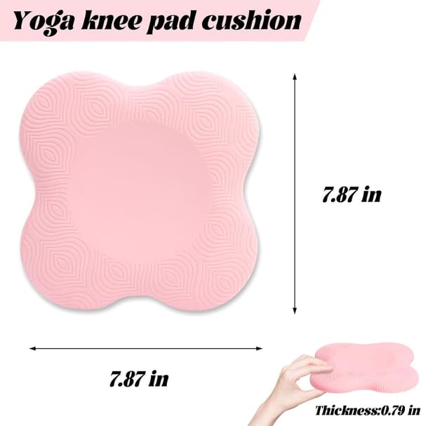 Thickened Yoga Knee Pads, 2-pack Pink, Soft Joint Support Cushion, for Home and Outdoor