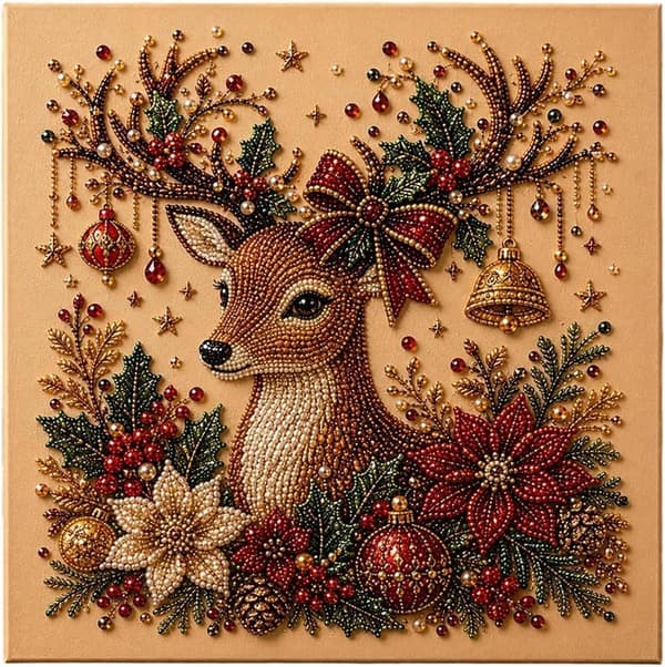 Juleperlekunst-rhinestones- Sesongbasert veggbilde-dekorasjon 18 - 18