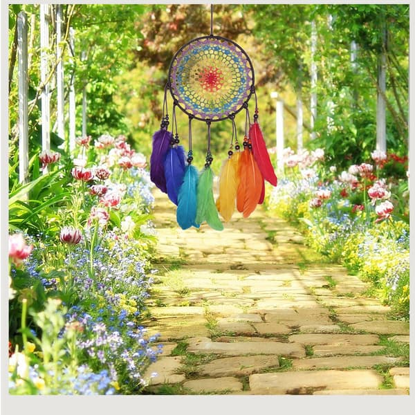 Dream Catcher Large Handmade Colorful Feather Dream Catcher W