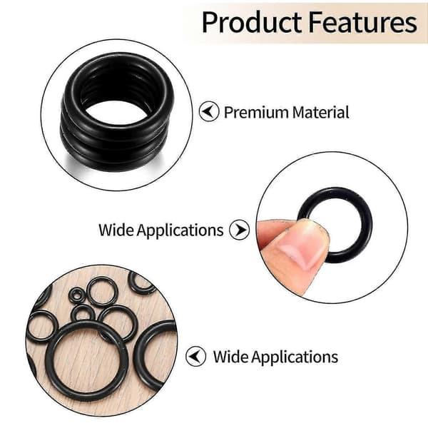 360 st Gummi O-ring Bricka Packningar Tätningssortiment Kit VVS Distansbricka Packningar Tätning O-ring - 24 Storlekar db