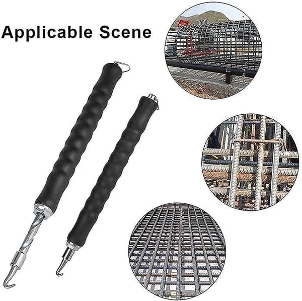 Semi-automatic Rebar Twister Construction Tool with Retractable Hook