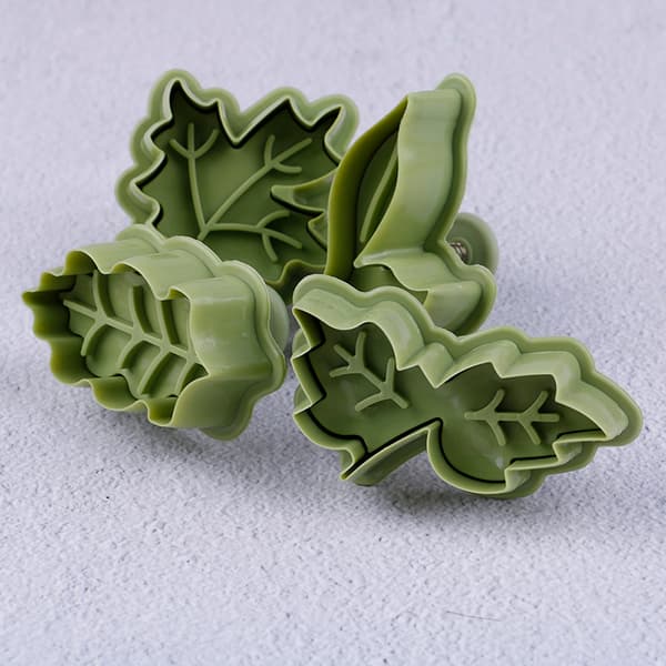 4 stk/sett DIY form bladform 3D kakekjeksformer k 8 STK 8 PCS onesize