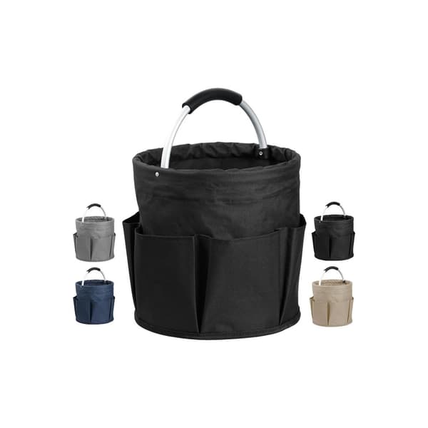 Garden Tool Bag with Multiple Pockets Nursery Storage Basket GRAY