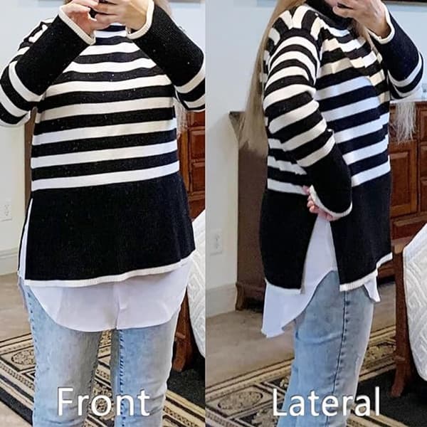 2-piece Mini Adjustable Shirt Extender Detachable Layering Half-length Underskirt with Buttons