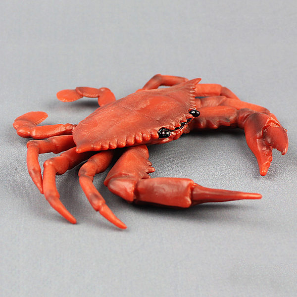Barnleke Realistisk Krabbe PVC Solid Havdyr Figur Modell Barn Gave Rød Red