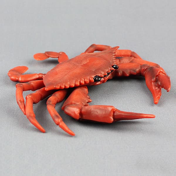 Børnelegetøj Realistisk Krabbe PVC Solid Ocean Havdyr Figur Model Børn Gave Rød Red