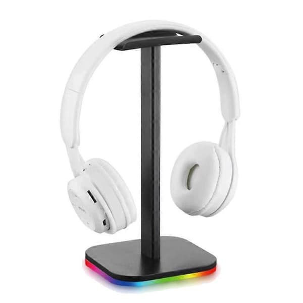 RGB Headphone Stand Gaming Headset Desk Display Holder LED Base USB Pickup Light Headphone Support Bracket-A