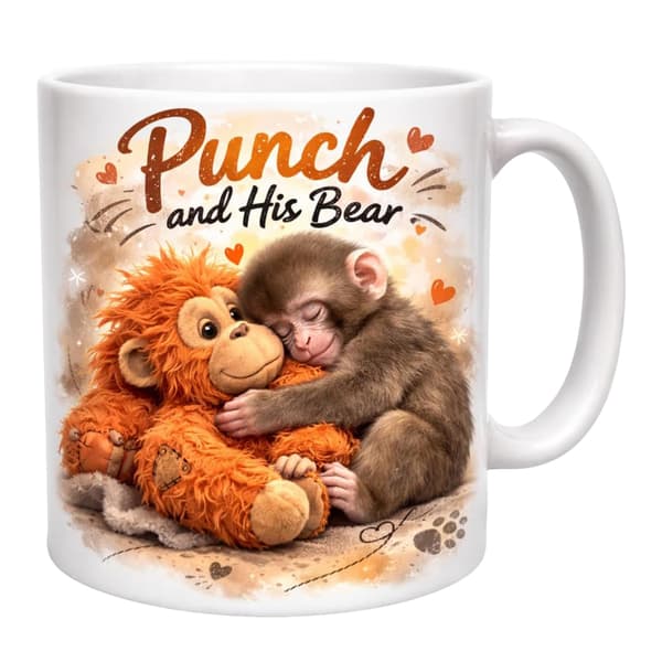 Punch Monkey Ceramic Mug Punch With His Bear Ceramic Coffee Mug Funny Design For Tea And Coffee Lovers A A