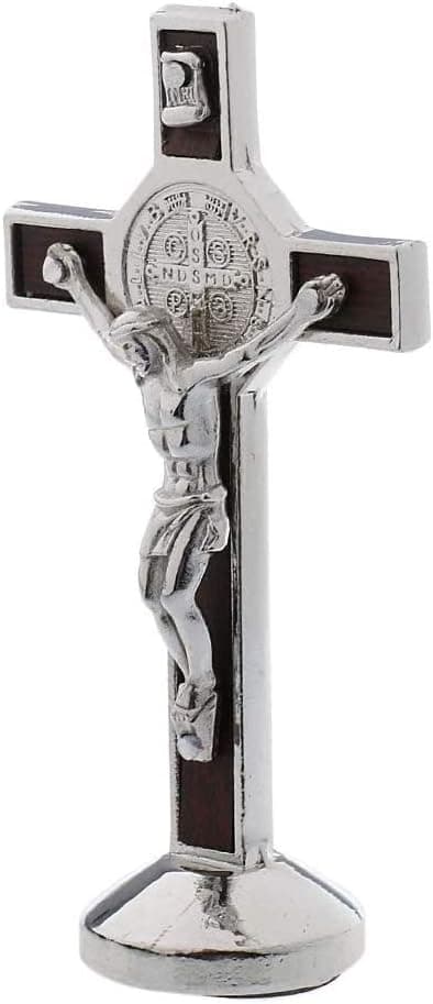 Ristinpatsas Jeesus Kristus ristillä autoon, kotiin, kappeliin, hopea
