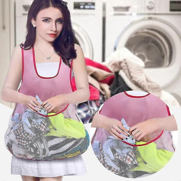 Laundry Apron with Large Pocket Functal - Bib Compatible with Women and Men Lucky pattern