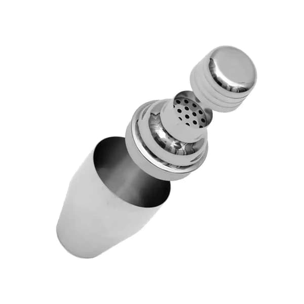 Tredelt cocktailshaker sølv 700 ml