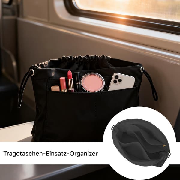 Använd organizer för tygväskor innerficka avdelare svart - Schwarz