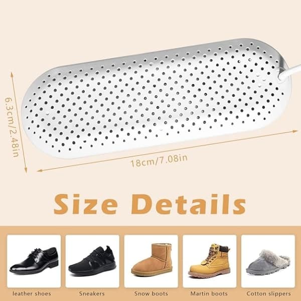 Electric Shoe Dryer, Portable Shoe Warmer, with 3/6/9 Hour Timer, 360º Quick-Drying Deodorizer for Shoes, Socks, Gloves, Boots