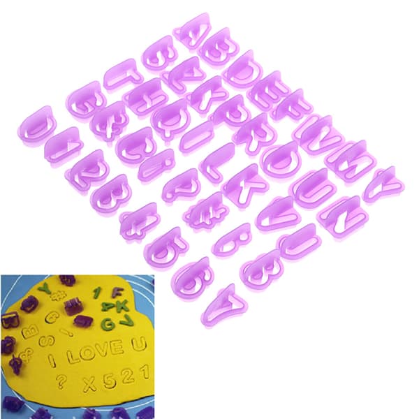 40 stk/1 sett kakebakingsbokstavkake fondant alfabetnummer Mo