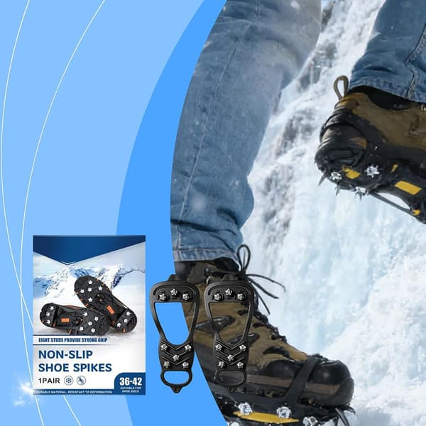 griffel for boots on snow and 2 pcs non-slip portable spikes with -