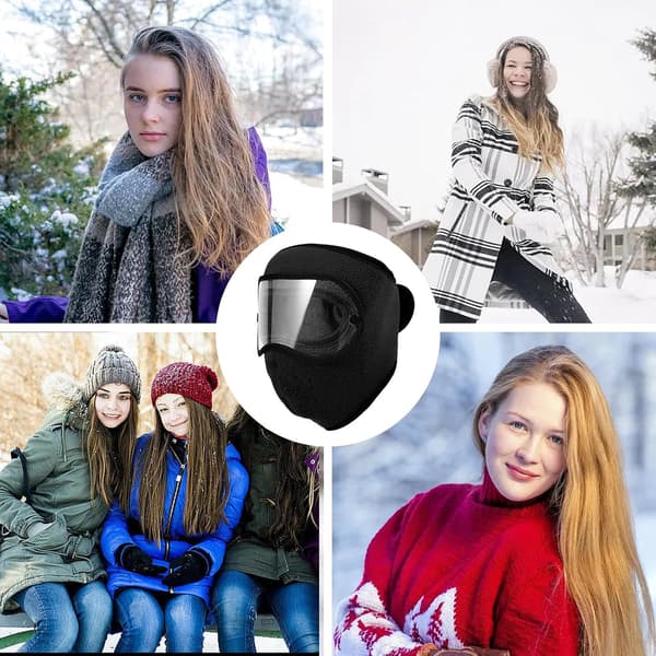 Generisk vintertrekk for menn, | varm maske svart - Schwarz