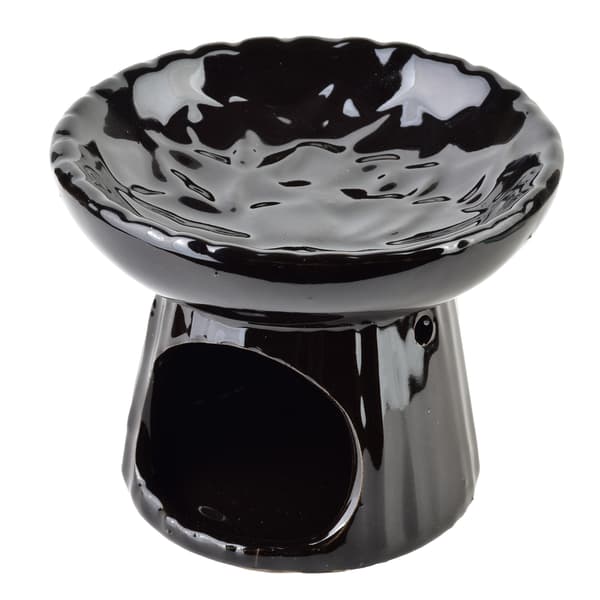 Elegant Black Ceramic Aromatherapy Fireplace 11x8x8.5 cm