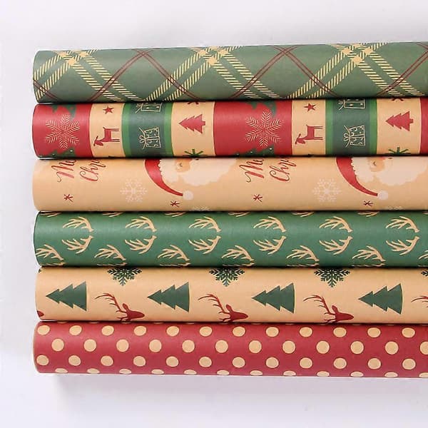 Nytt julkraftpapper, färgglad presentinslagning, julgran, leksak, presentpapper, DIY-väska, bokpapper