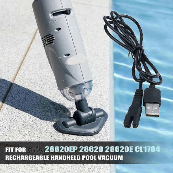 80CM 5V 2A USB-opladerkabel til håndholdt poolrenser Erstatningsstrømkabel 28620EHwy 0,5 5 0,5 5