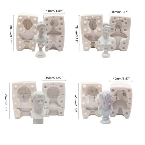 3D Silikon Lysform DIY Lysfremstilling Kakeform Hjemmeinnredning Festgave