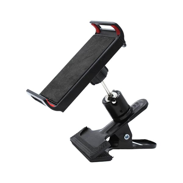 Fitness Phone Holder Clip for Exercise Machines, Compatible with Concept 2 Rowing Machine, Adjustable and Rotatable (Black)