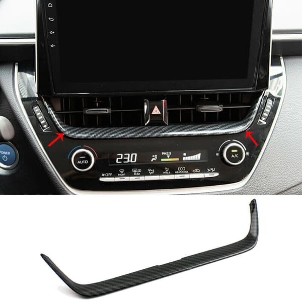 Fiber Center Console Air Outlet Vent Trim för 2019-2021