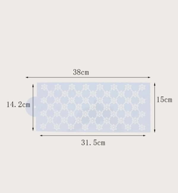 Kakestencil Damask 4-pakning Vit white