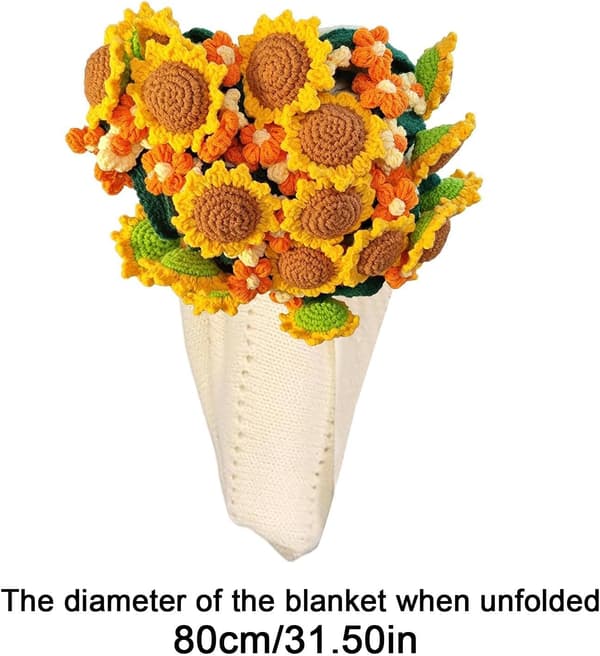 Strikket tæppe af blødt garn, 80 cm -