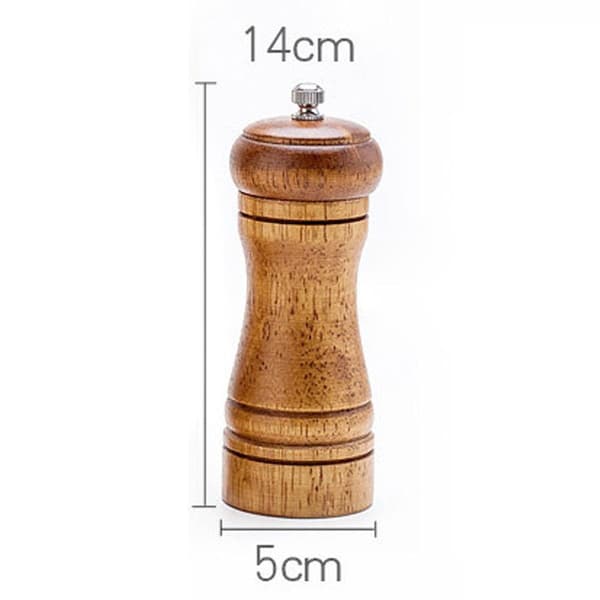 Pepparkvarn, salt- och pepparkvarnset, peppar av ekträ, 16,6 cm