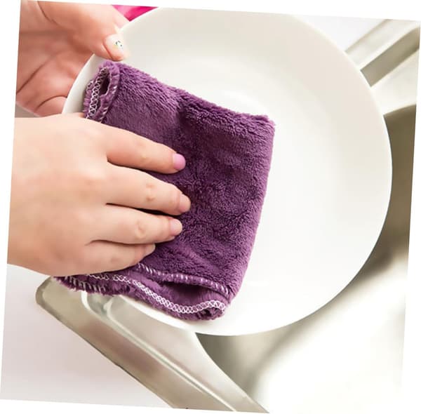 10-pack dishcloths microfiber kitchen towels oil-repellent non-slip for kitchenware glass