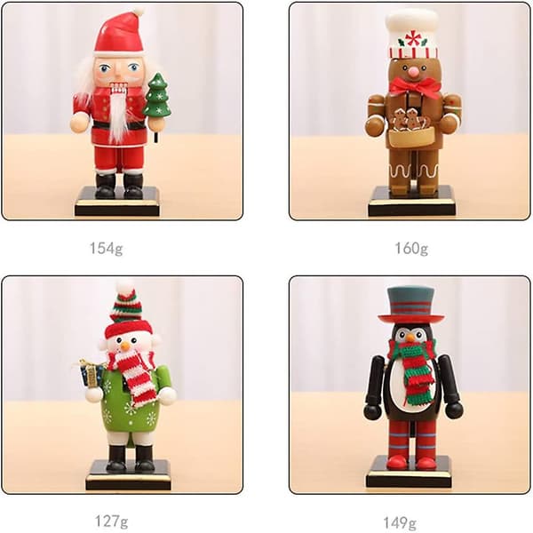 Nutcracker Christmas Decorations, Wooden Nutcracker Ornaments Nutcracker Action Figures Toy