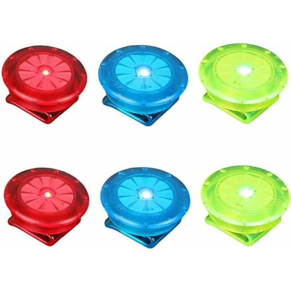Bright LED Clip-on Safety Light, Strobe Running Light for Night Cyclists, Bikes, Walking