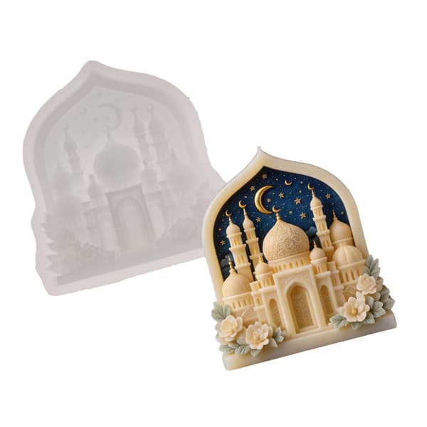 Artistic Palazzo Shaped Silicone Candle Mold for Home Decor Projects