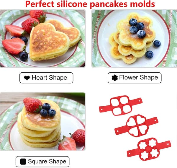 Non-Stick Silikone Pandekageform Køkkenredskab Ring Maker Silikone