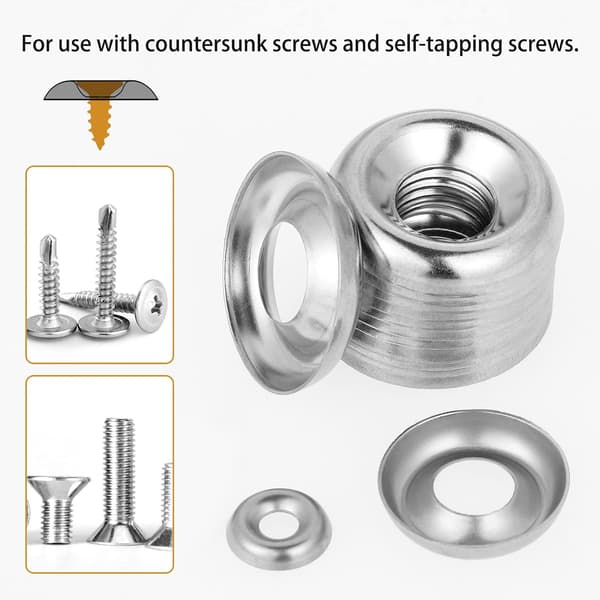 Countersunk Washers, Stainless Steel, Cup Washers