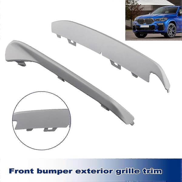 Left+Right Front Bumper Outer Grille Molding Trim For X6 F16 2015-2019 51117343259 51117343260
