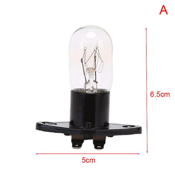 Microwave Oven Lamp, Replacement Lamp with Socket, 230V 20W [DB] White A A White