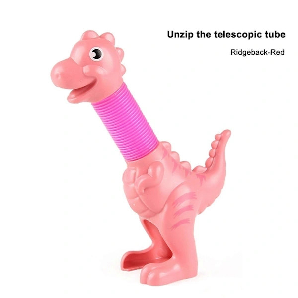 Nytt 9-pack mångsidig dinosaurie teleskoprör dekompressionsleksak
