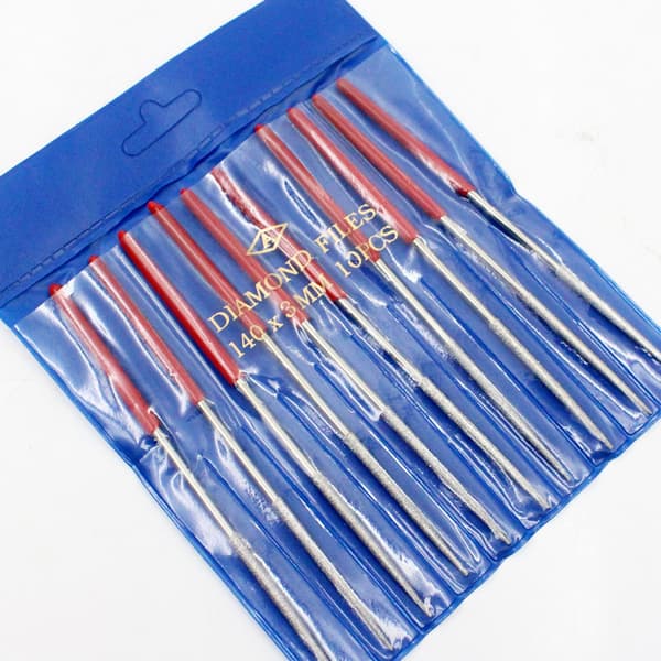 Diamond Needle File 3mm x 140mm Grit 120 File 10 pcs