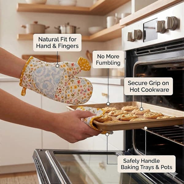 Chicken Shaped Heat Resistant Oven Mitt, Cute Chicken Potholder for Kitchen & BBQ Use